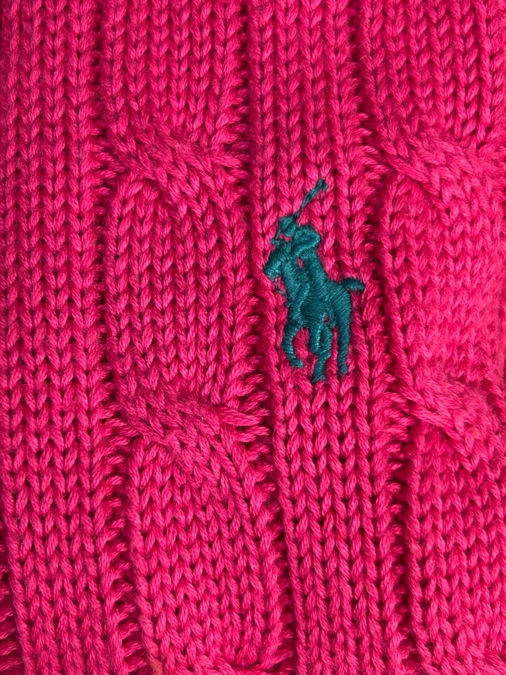 Ralph Lauren Sport Vintage Cable Knit Pink Turtleneck Women's XL - Picture 6 of 16